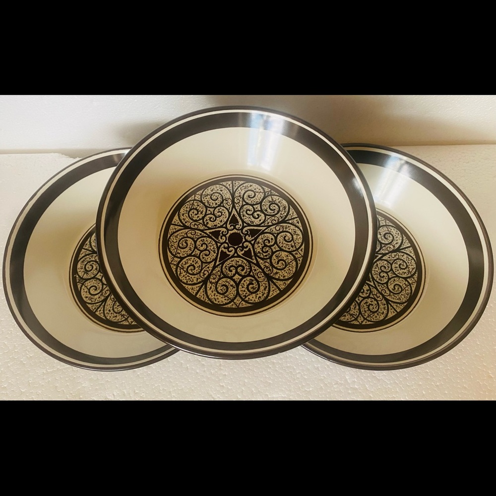 Mikasa Studio Kraft Escadrille Salad/Cereal / Dessert Bowls  6 3/4” .. Set Of 3